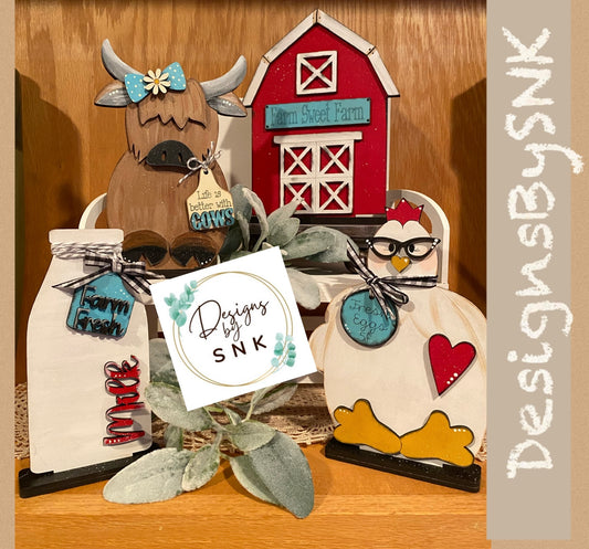 Farm Life DIY Wood Paint Kit | Unfinished | Finished | Home Decor - Designs by SNK