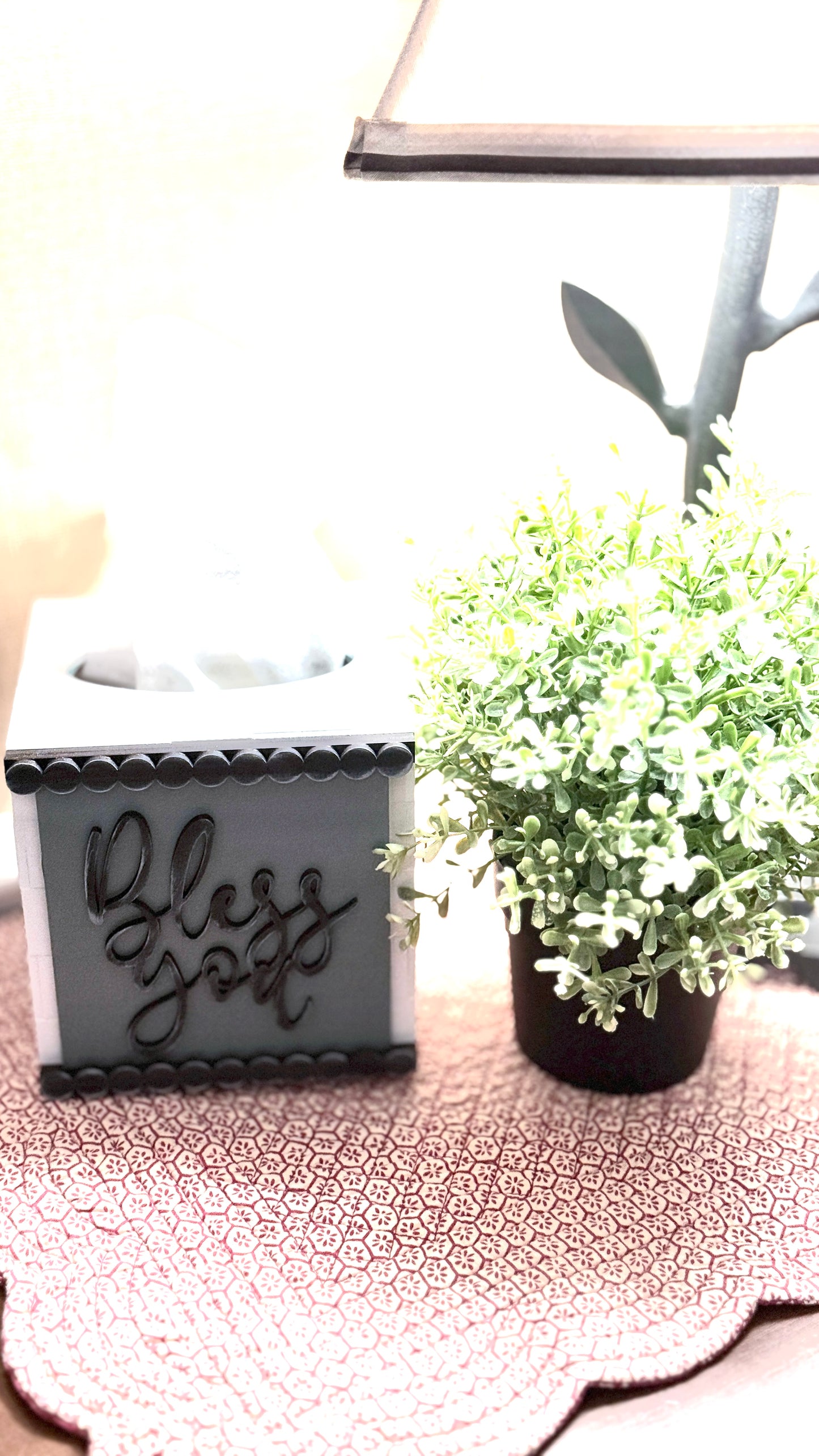Bless You Tissue Box Cover – Interchangeable Tissue Box Cover