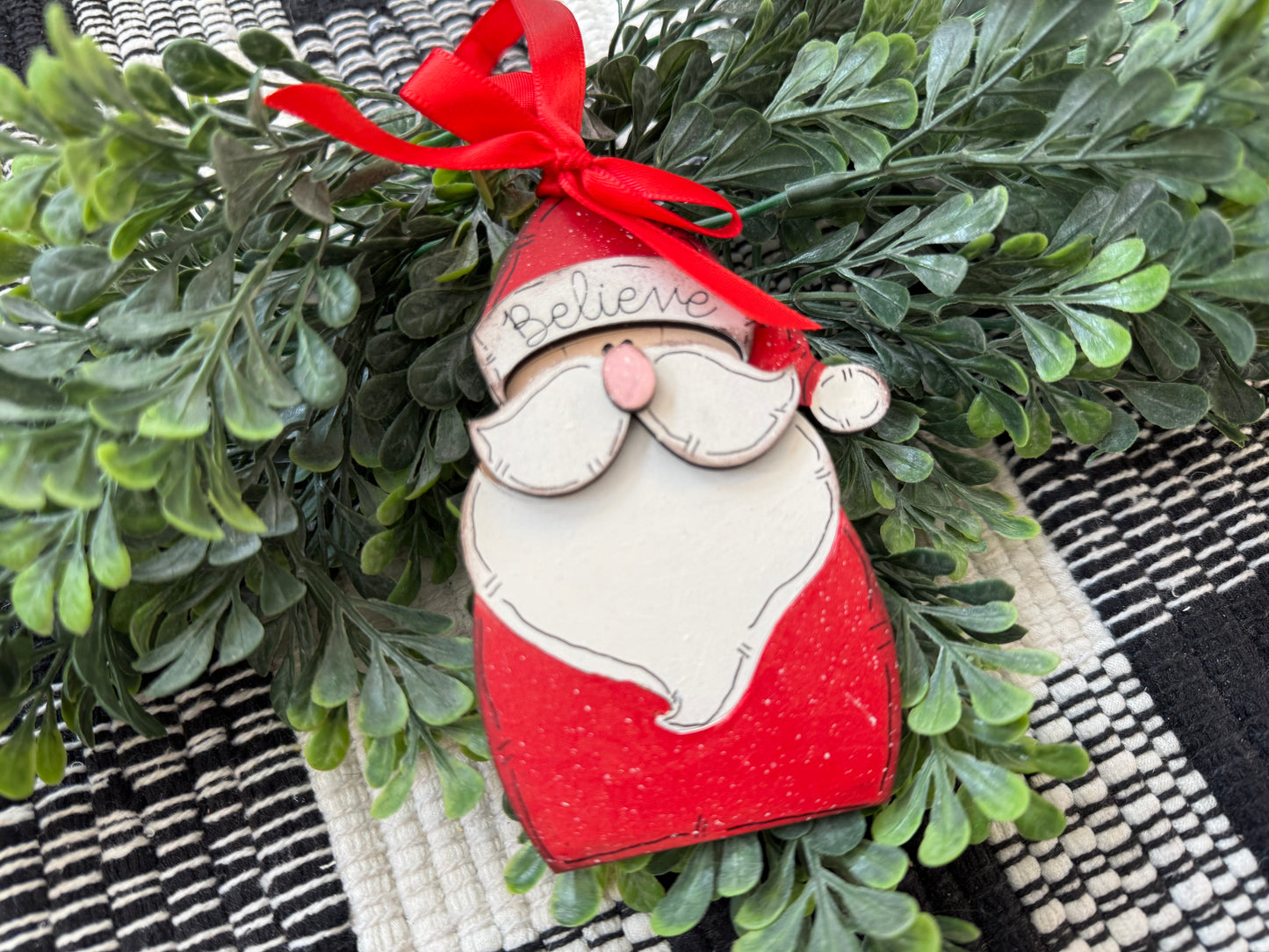 Santa Ornament | Believe | Tree Ornament | Ornaments