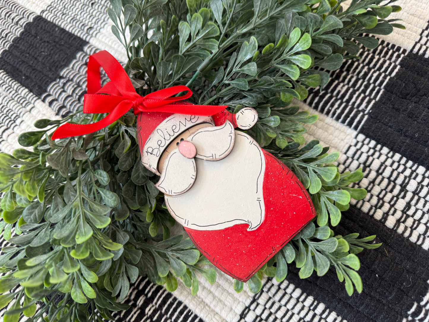 Santa Ornament | Believe | Tree Ornament | Ornaments