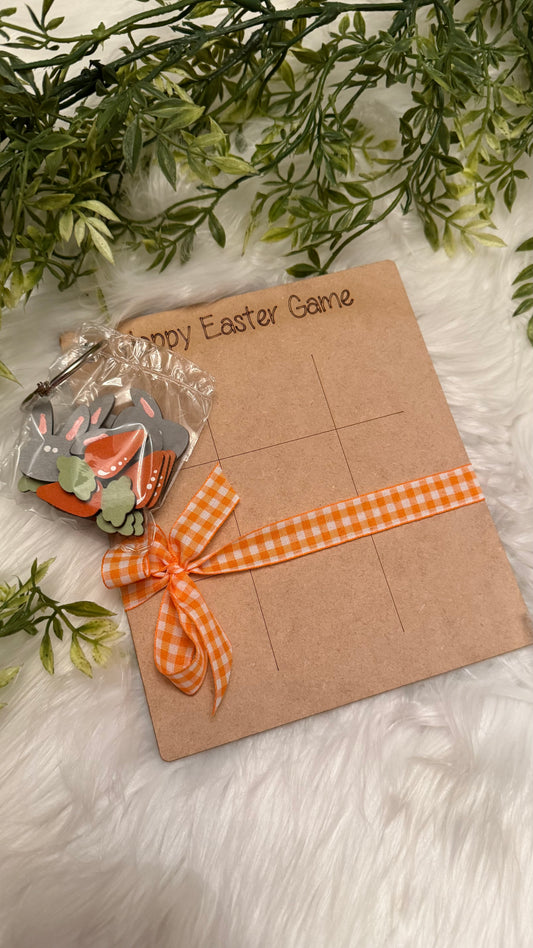 Easter Travel Tic-Tac-Toe – Fun On-the-Go Game with Bunny & Carrot Pieces