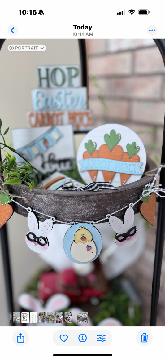 Easter Tier Tray Home Decor