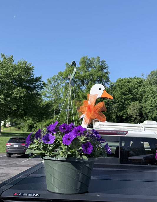 Goose Head Plant Stake | Goose Lovers Gift | Indoor Silly Goose Plant Stake