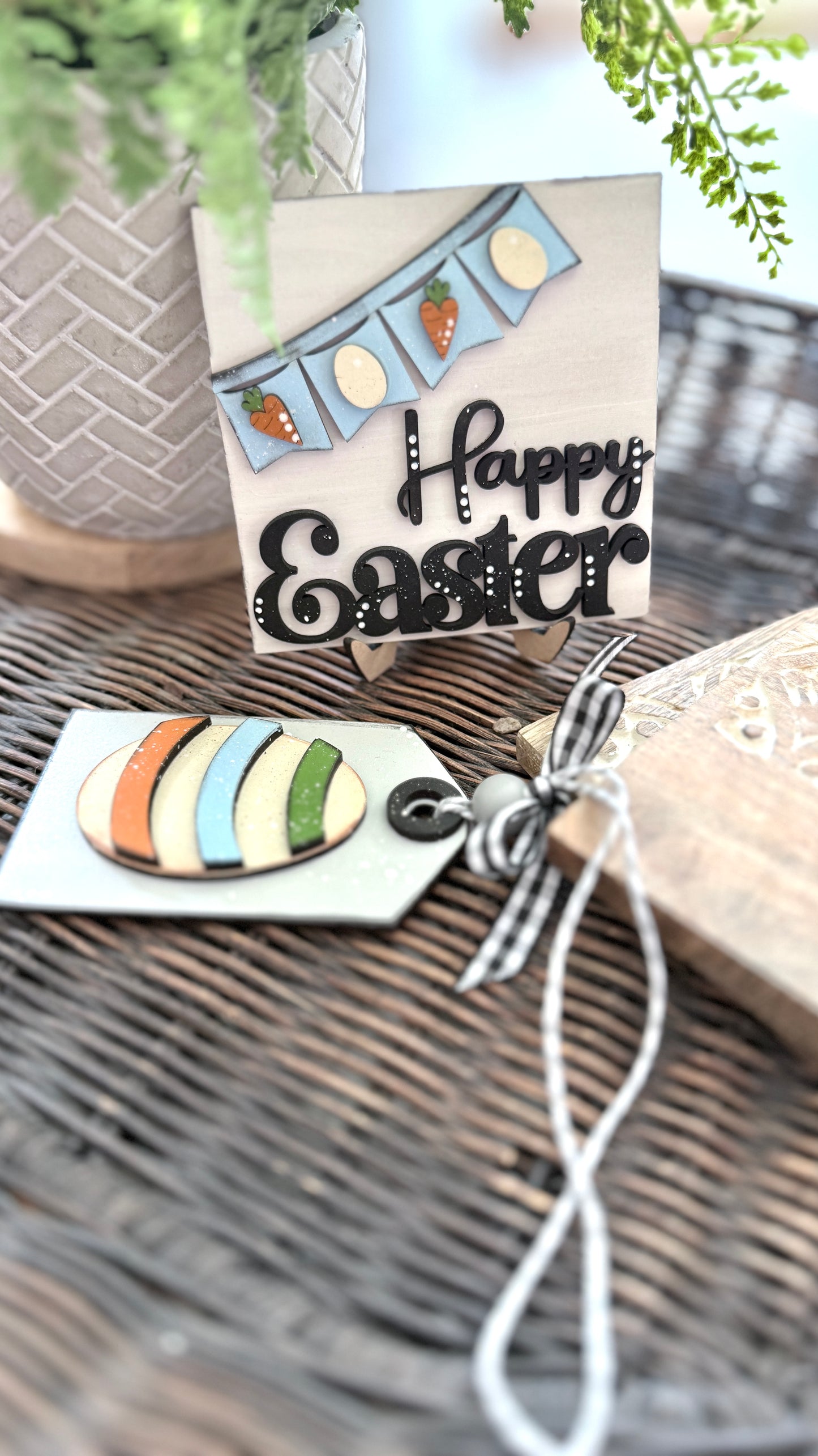 Easter Tier Tray Home Decor