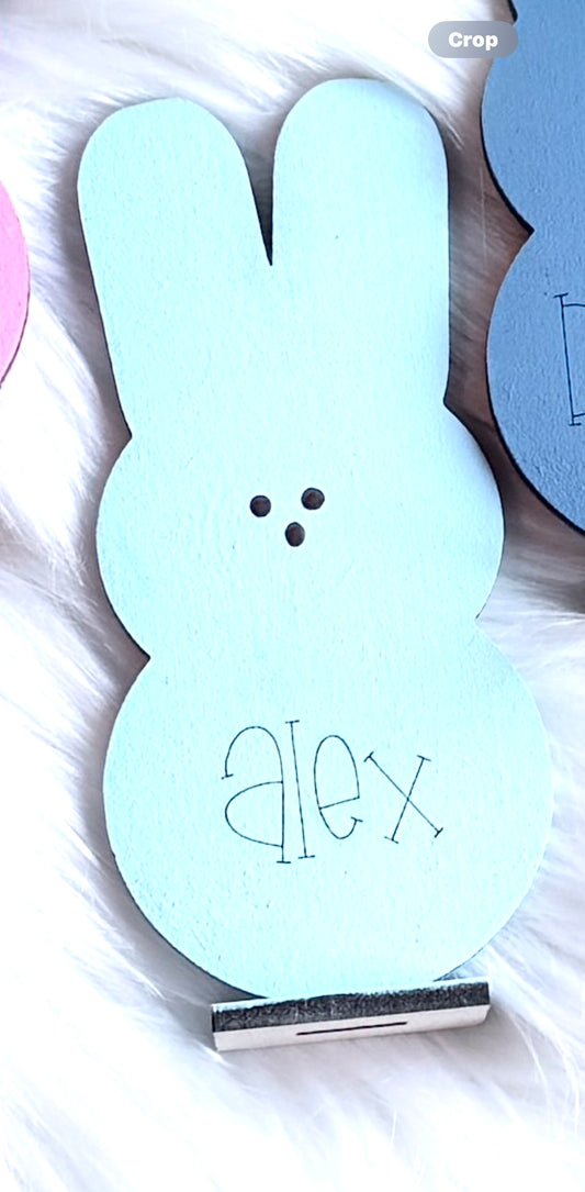 Personalized Easter Mallow Bunny, Puffy Bunny, Cheeps, Buddies, Squishy Bunny