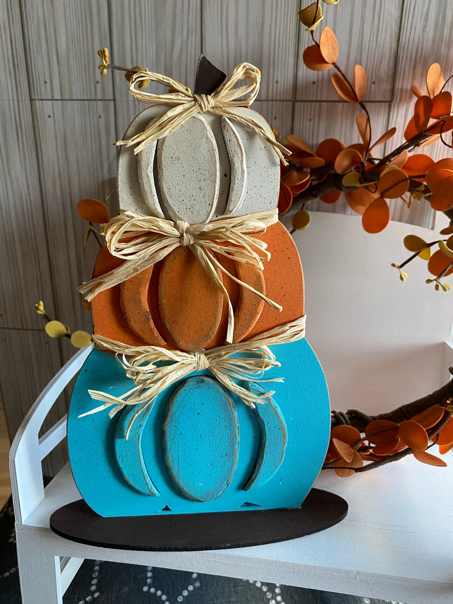 Rustic Pumpkin Stack Decor