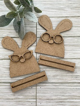 DIY Nerdy Bunny Set | Unfinished | Finished | Home Decor - Designs by SNK