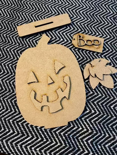 DIY BOO Halloween Pumpkin Jack-o-lantern Kit - Designs by SNK