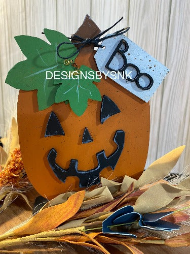 DIY BOO Halloween Pumpkin Jack-o-lantern Kit - Designs by SNK