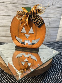 Spooky Pumpkin Tealight Votive Holder Halloween Decor - Designs by SNK