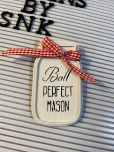 Ball/Mason Jar Magnet - Designs by SNK