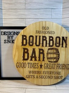 Bar Themed Barrel Round Signs - Designs by SNK