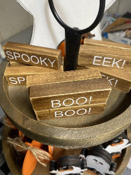 Halloween Mini Wood Blocks / Tier Tray blocks - Designs by SNK