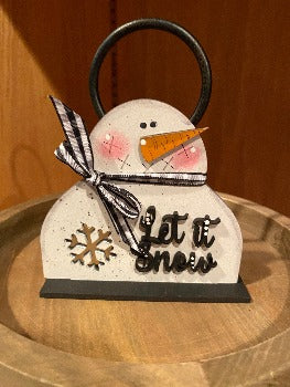 Snowman set mini tier tray decor - Designs by SNK