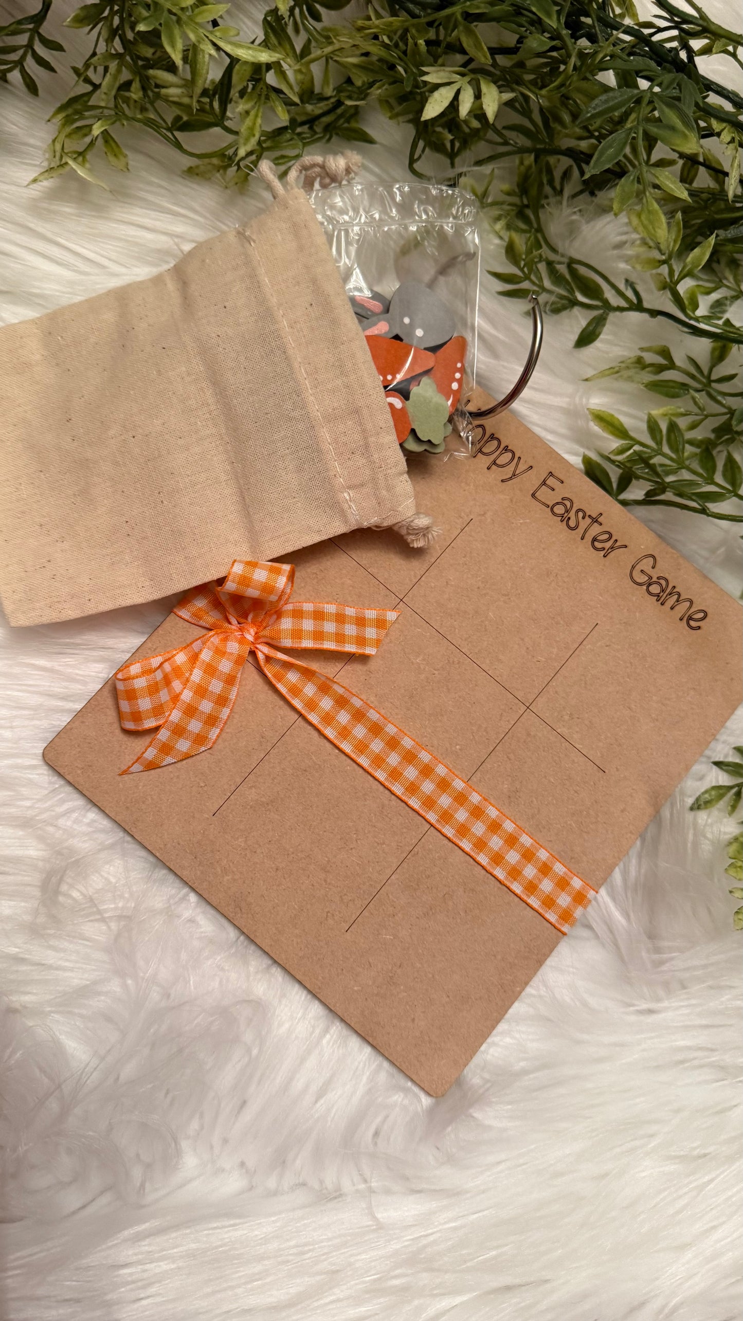 Easter Travel Tic-Tac-Toe – Fun On-the-Go Game with Bunny & Carrot Pieces