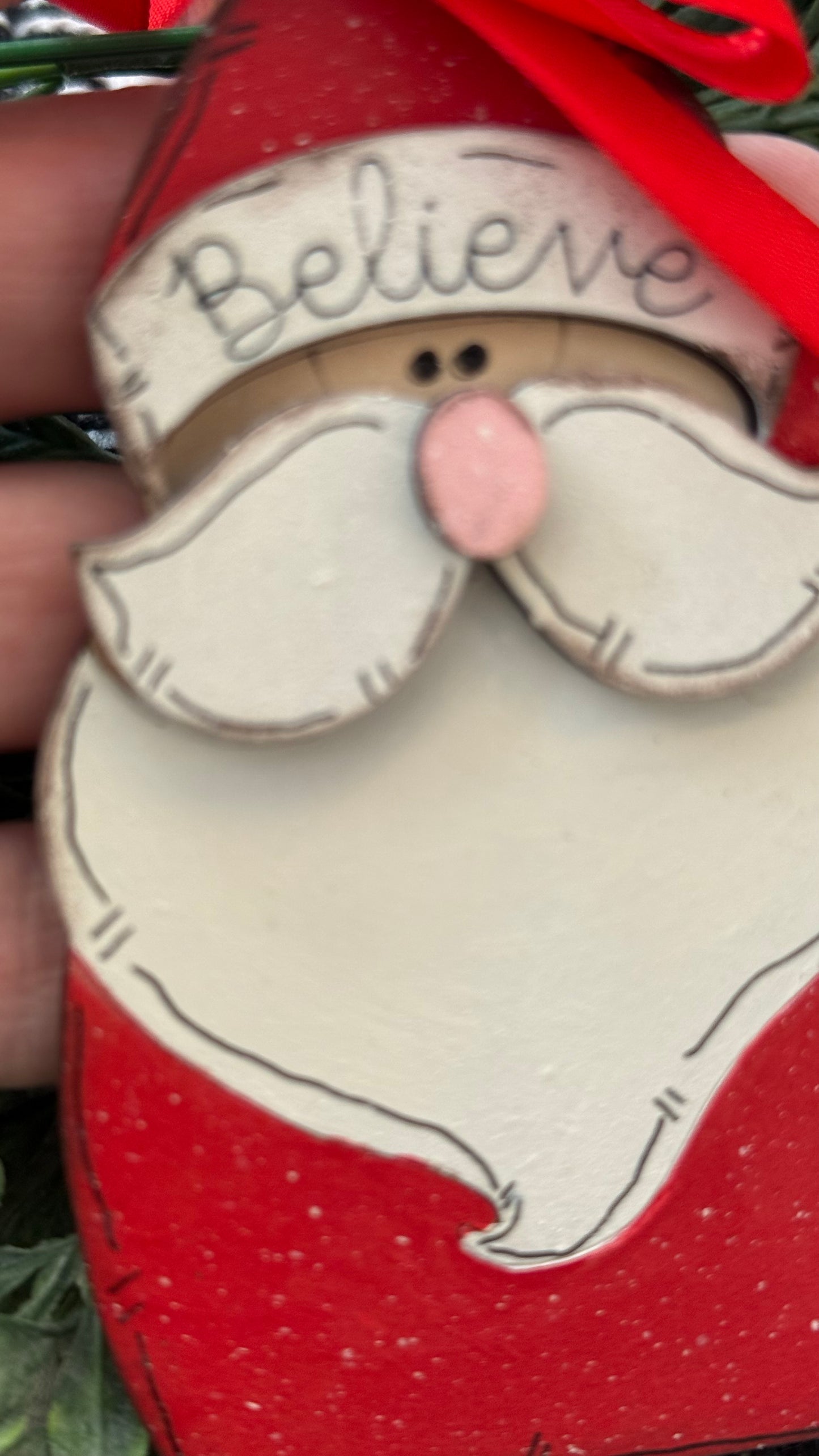 Santa Ornament | Believe | Tree Ornament | Ornaments