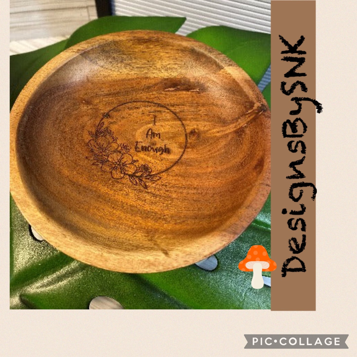 Round Wood Acacia Bowl - Designs by SNK