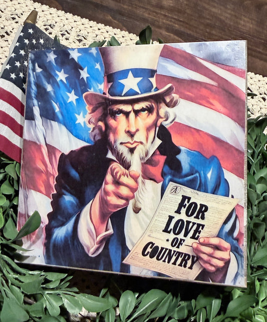 Patriotic print signs | Betsy Ross | Nostalgic Americana Kids | 1776 - 2026 | God Bless America | 6” Wood Signs