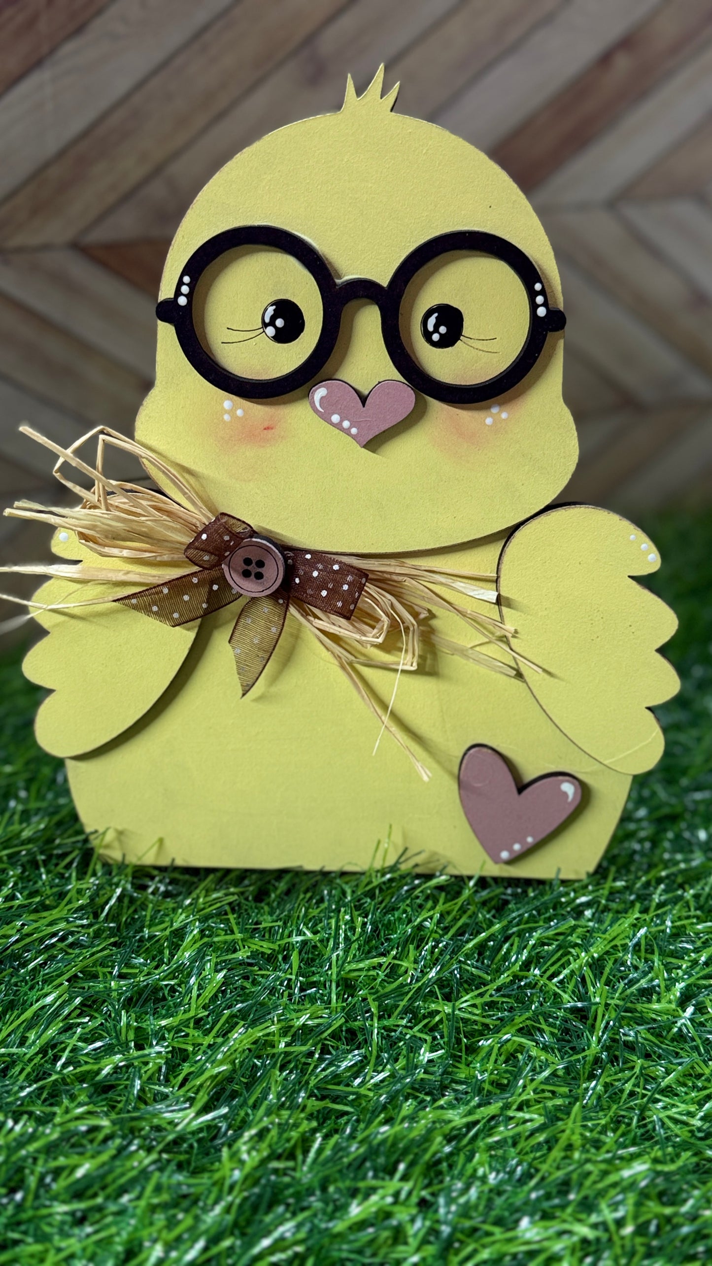 Easter Chick Shelf Sitter | 6x7 Hand-Painted Spring Home Décor