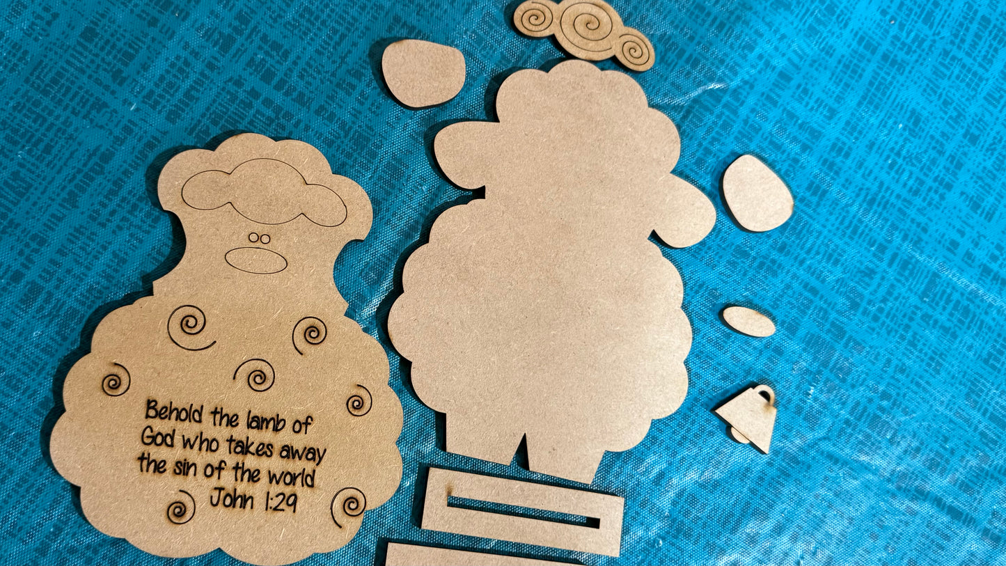 DIY John 1:29 Lamb Kit - 4x5" Easter Decor