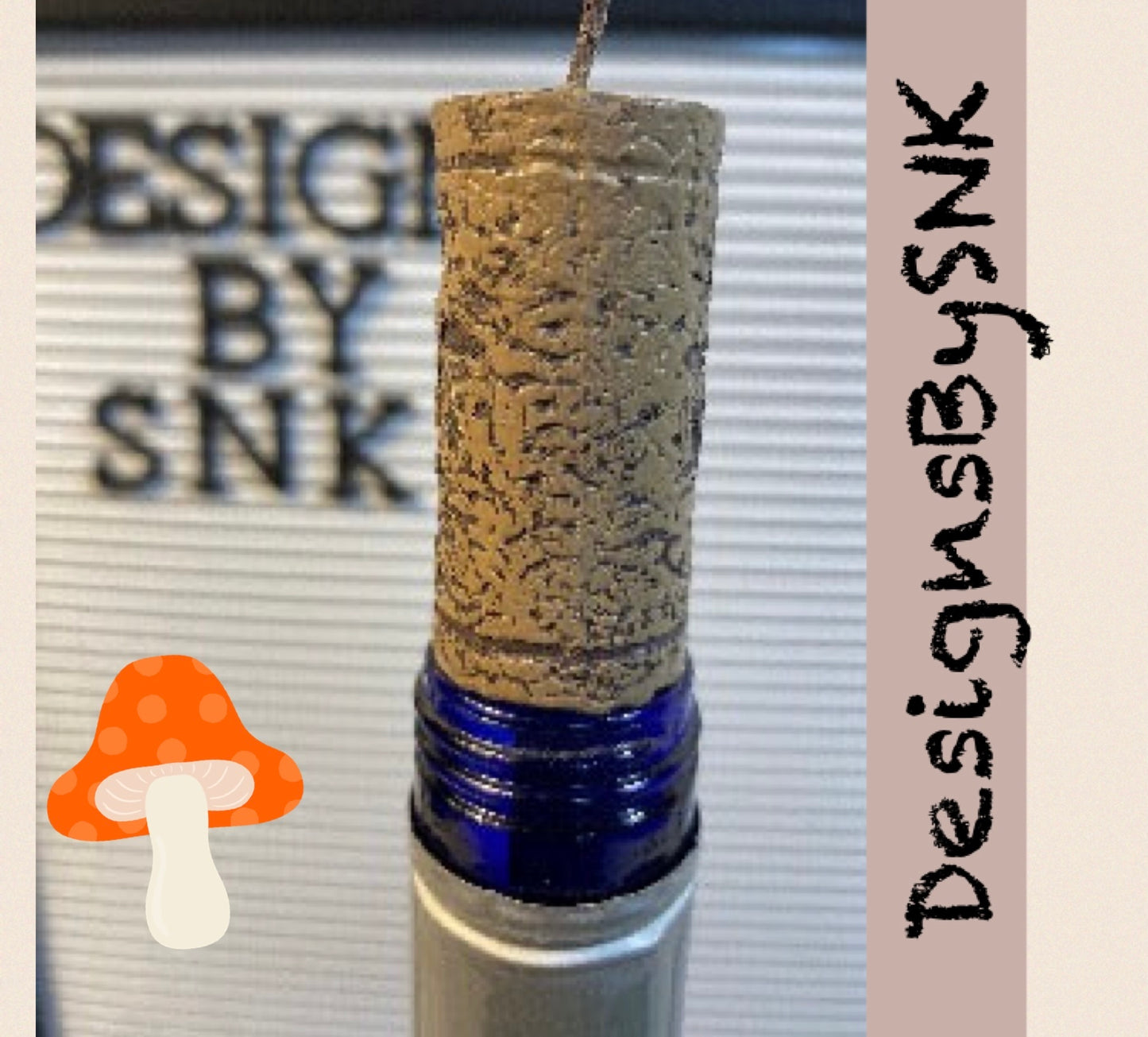 Wine Bottle Candle - Designs by SNK