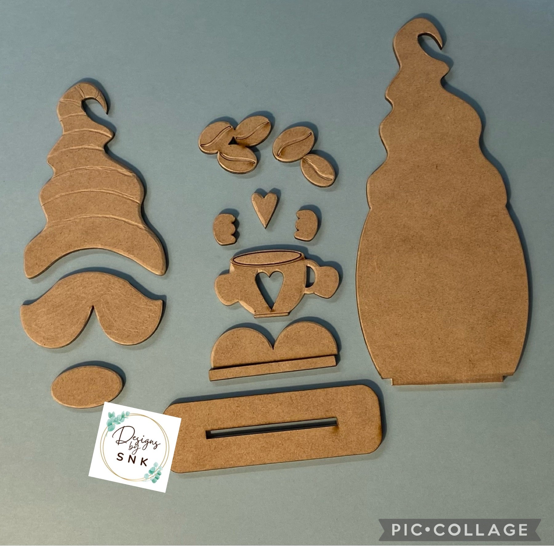 Coffee Gnome | DIY Kit | Finished or Unfinished - Designs by SNK