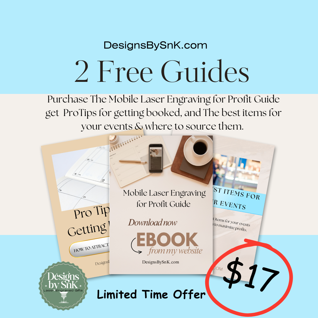 Promotional graphic for free guides and an eBook with a limited time offer on a light blue background.