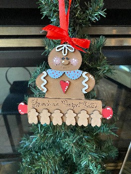 Gingerbread rolling pin ornament - Designs by SNK