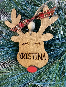 Customizable Reindeer Ornament - Designs by SNK