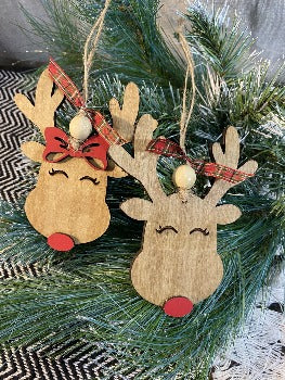 Customizable Reindeer Ornament - Designs by SNK