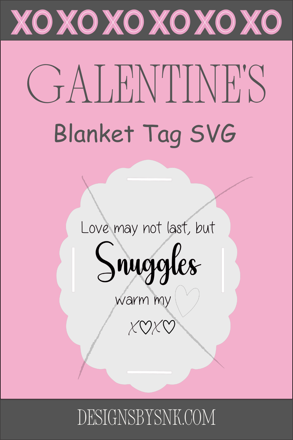 Galentine's Day Blanket Tags SVG Bundle | 3 Scalloped Gift Tag Designs