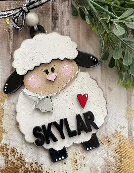 Easter Lamb | Basket Tag | Finished - Designs by SNK