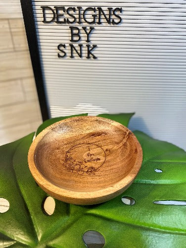 Round Wood Acacia Bowl - Designs by SNK