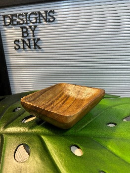Square Acacia Wood Dish - Designs by SNK