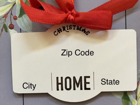 Personalized City | State| Zip Ornament - Designs by SNK