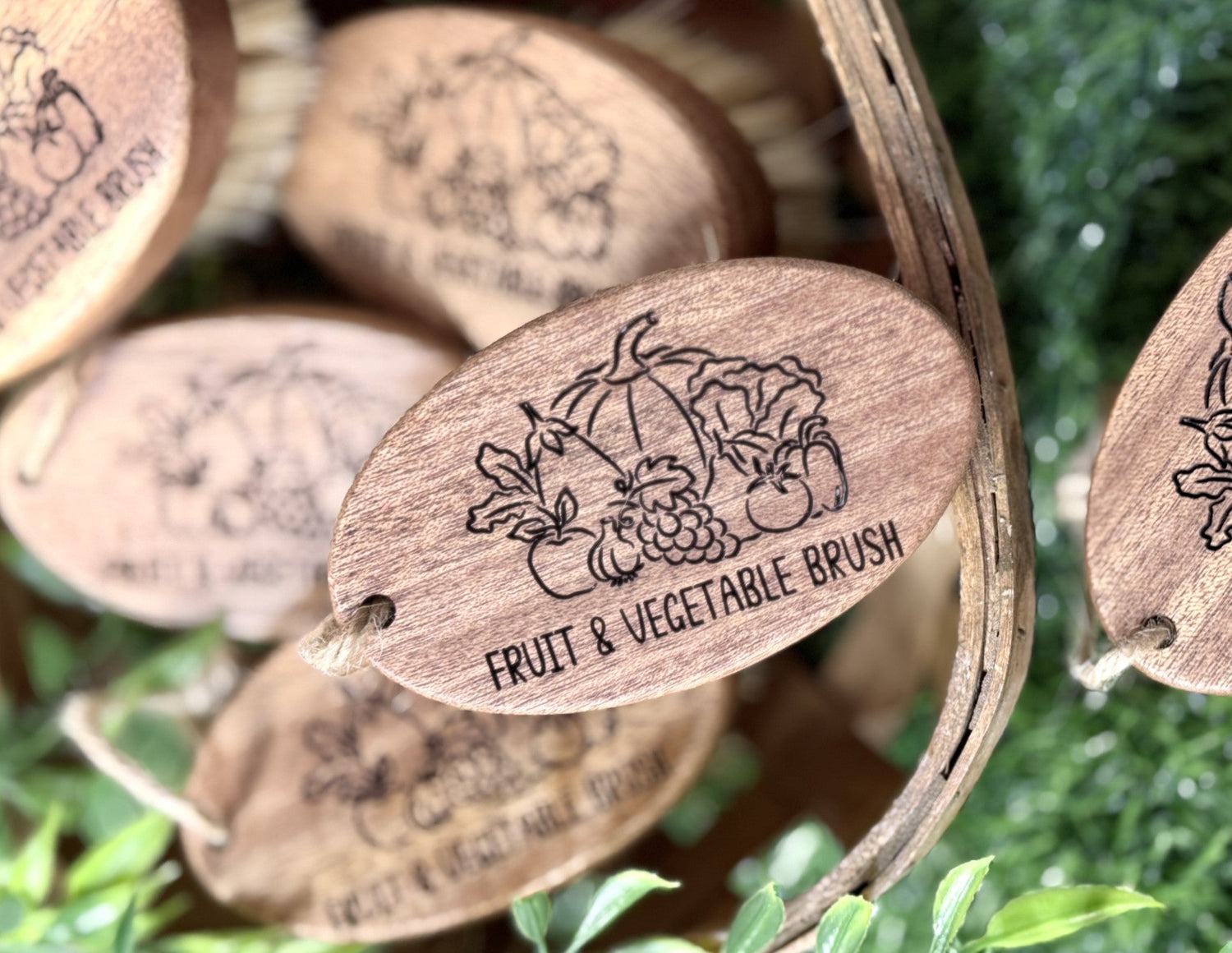 "Handmade personalized home goods and décor - custom engraved acacia wood brush and home accessories made in Columbia Missouri"