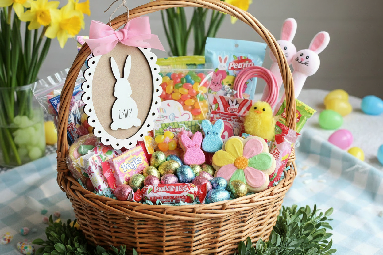 "Personalized handmade ornaments and custom gift tags - laser cut wood holiday décor and name tags made in Columbia Missouri"