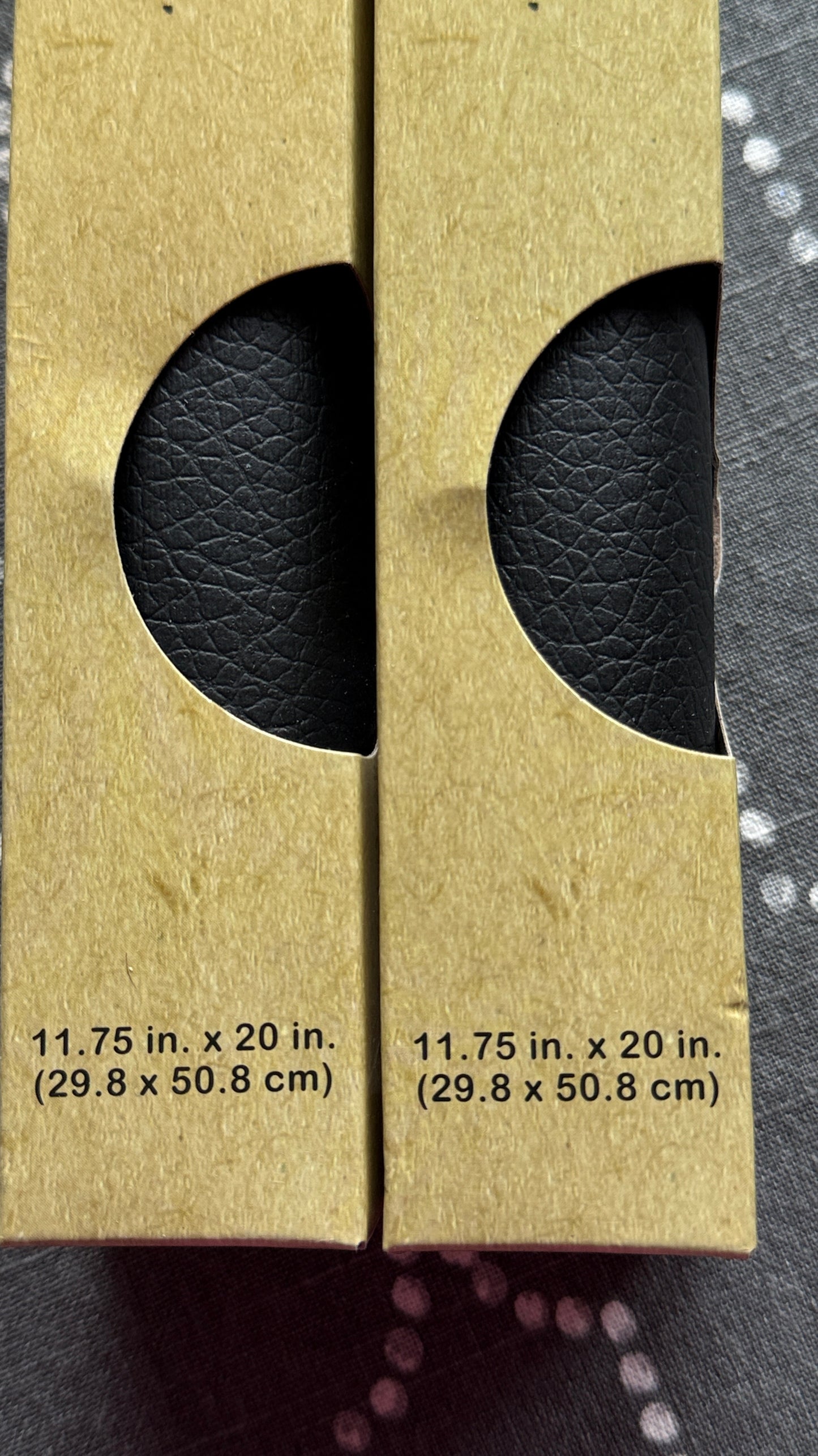 Black faux leather sheet 11.75x20 inches for Cricut and Silhouette crafts