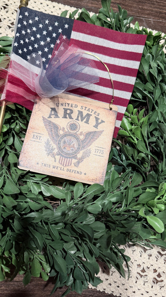 Military Branch Ornaments.