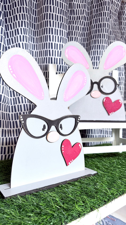 Hand-Painted 3D Laser Cut Bunnies - A Unique Touch for Your Spring Decor