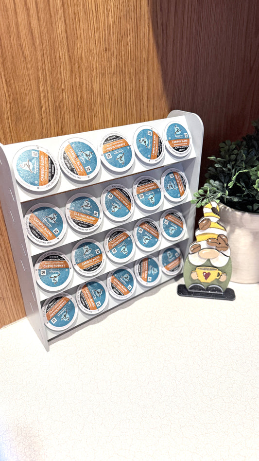 K-Cup holder stand organizing 20 coffee pods - vertical coffee station organizer for Keurig"