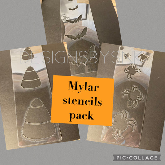 DIY | Mylar reusable stencils | Bats | Spider | Candy corn