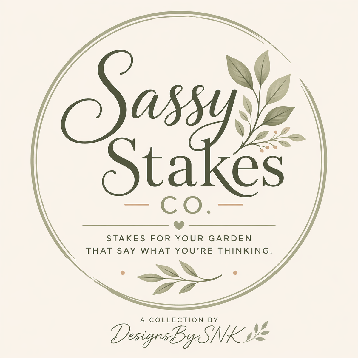 Sassy Plant Stakes for garden, plants, landscapes, Metal Stakes and Ceramic markers