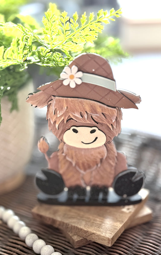Spring Highland Cow