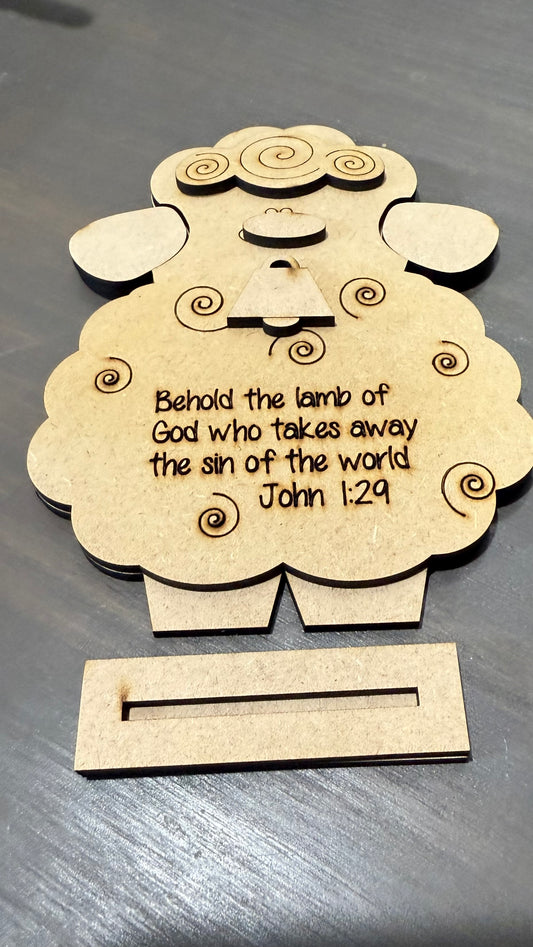 DIY John 1:29 Lamb Kit - 4x5" Easter Decor