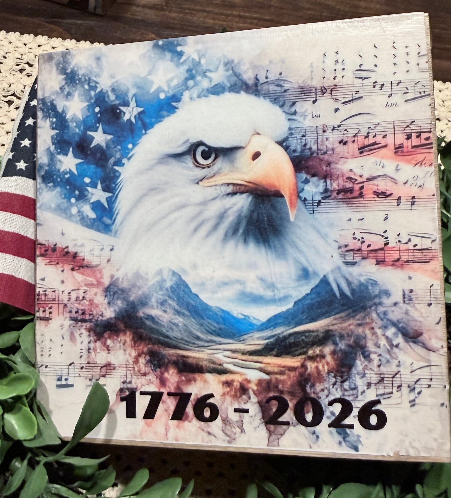 Patriotic print signs | Betsy Ross | Nostalgic Americana Kids | 1776 - 2026 | God Bless America | 6” Wood Signs