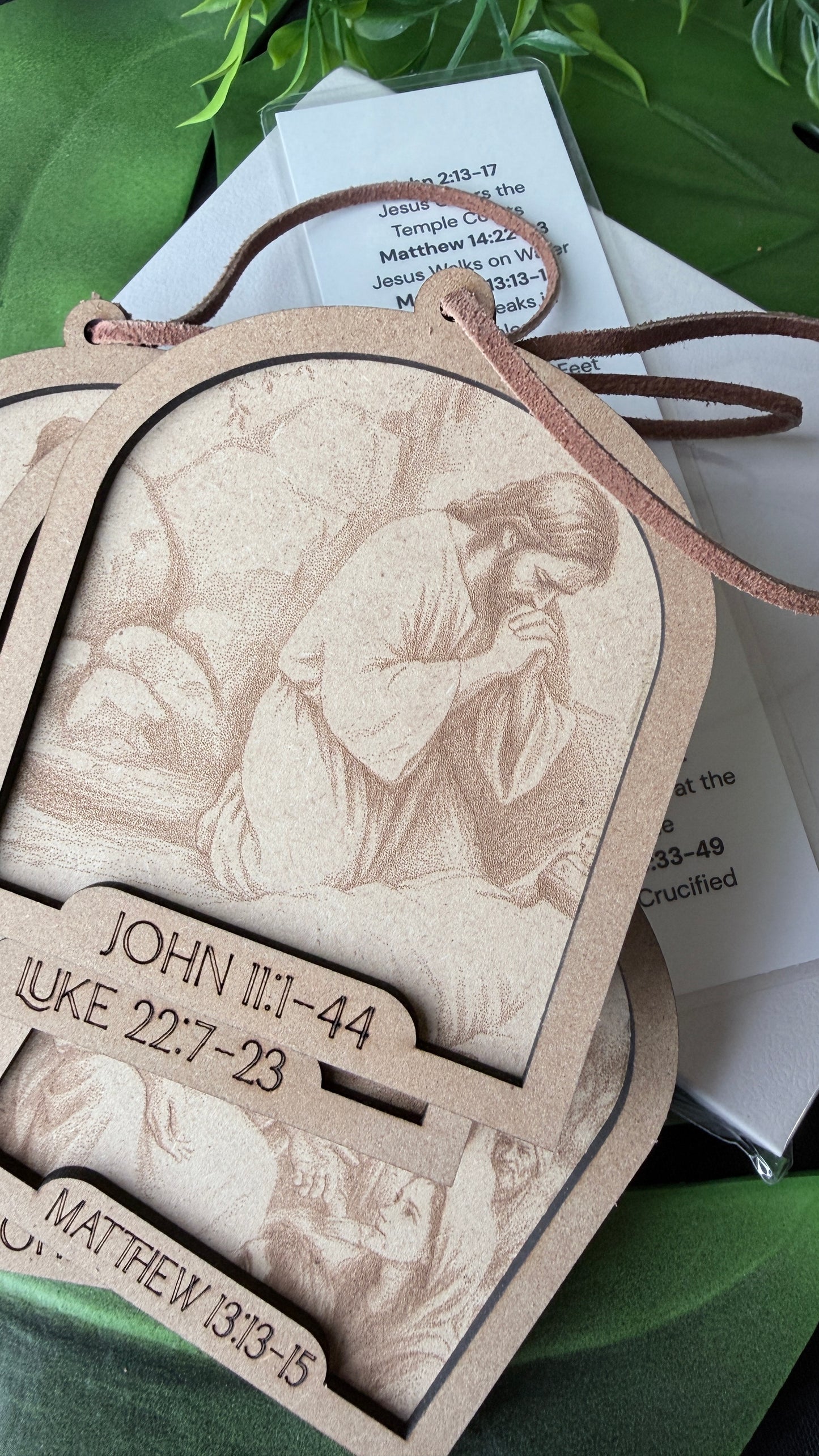 Walk with Jesus Ornament Set | Includes Bible , Bookmark, 12 Engraved Ornaments