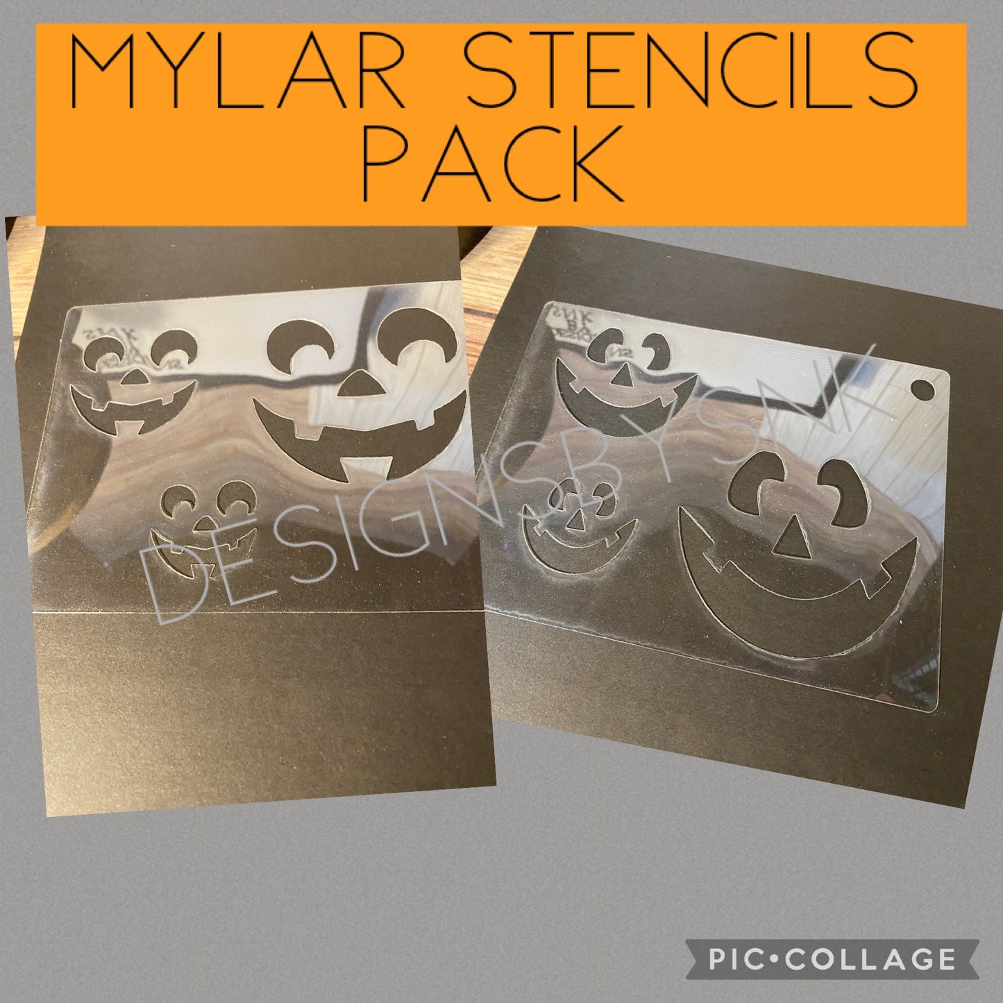 DIY | Mylar Stencil | Jack-o-lantern faces |