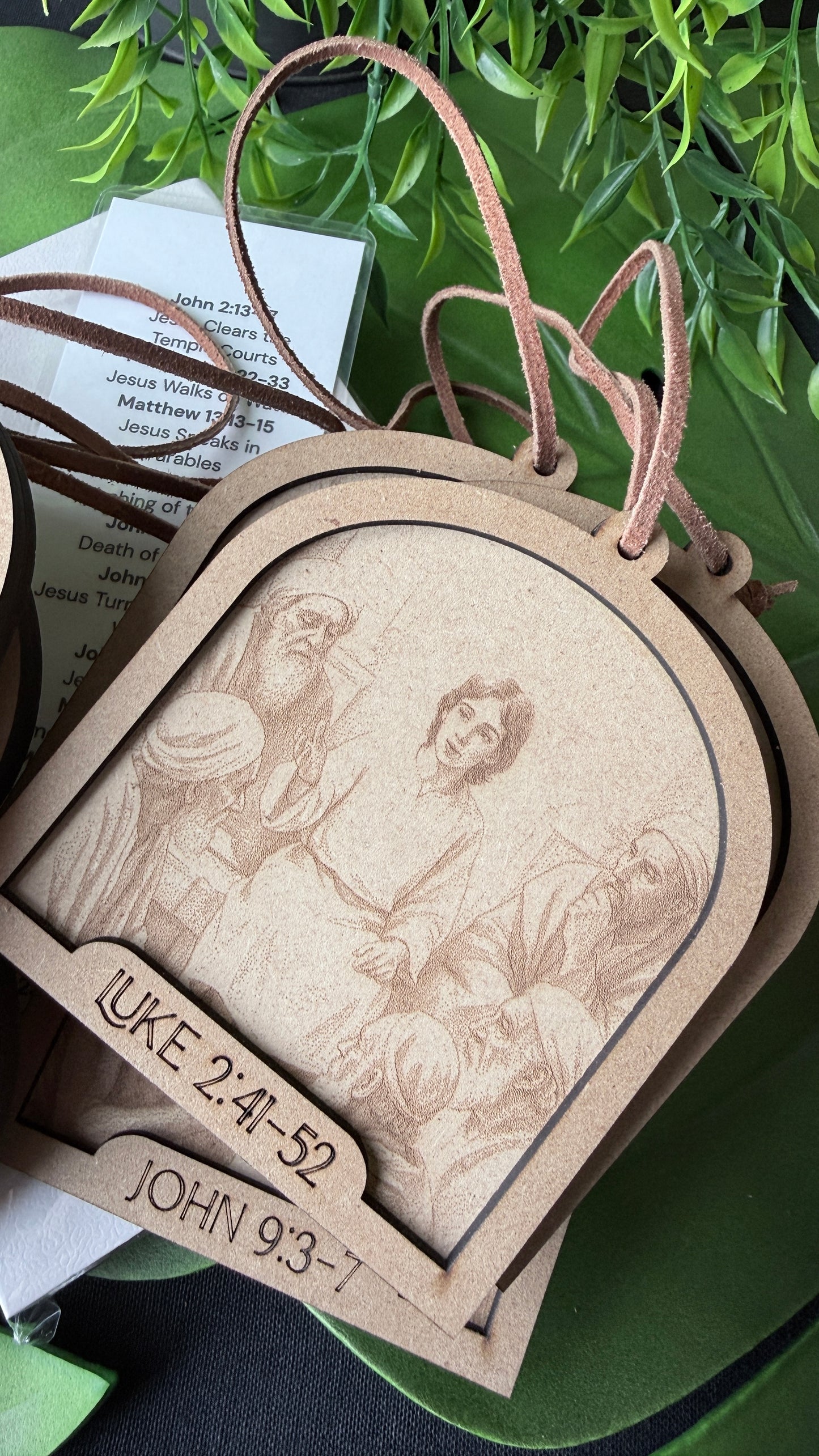 Walk with Jesus Ornament Set | Includes Bible , Bookmark, 12 Engraved Ornaments