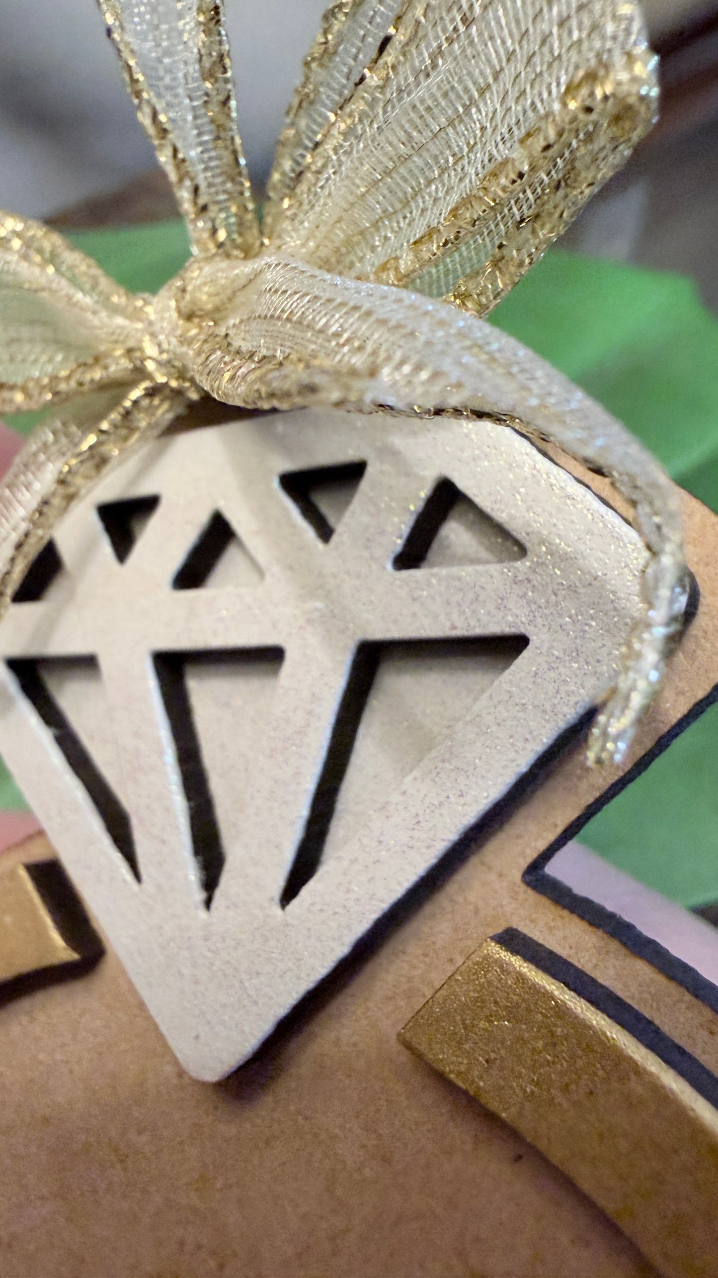 Personalized Engaged Ring Ornament | Custom Diamond Engagement Christmas Gift